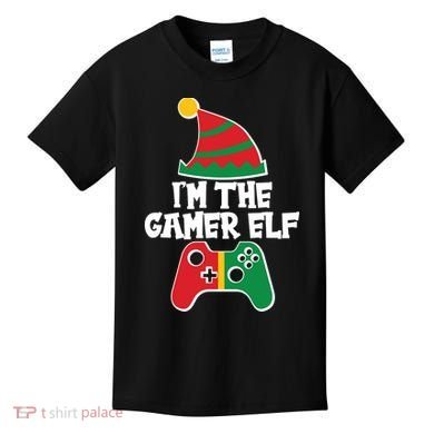 Cool Christmas I'm The Gamer Elf Kids T-Shirt