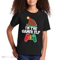 Cool Christmas I'm The Gamer Elf Kids T-Shirt thumb 2