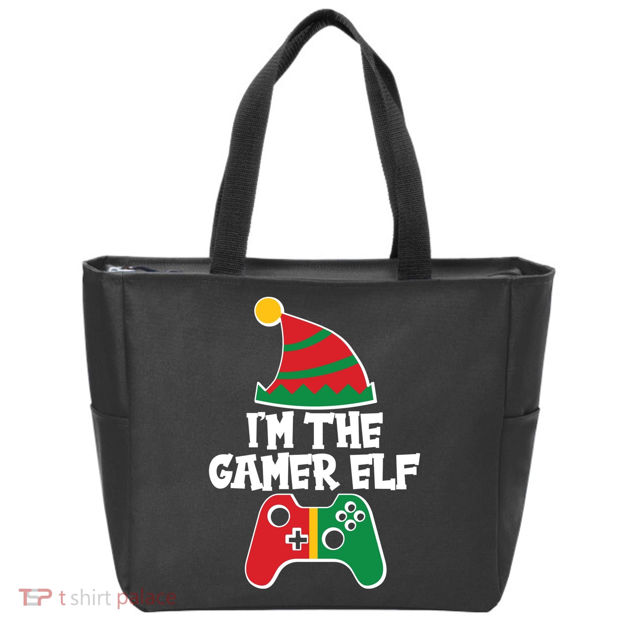 Cool Christmas I'm The Gamer Elf Tote Bag