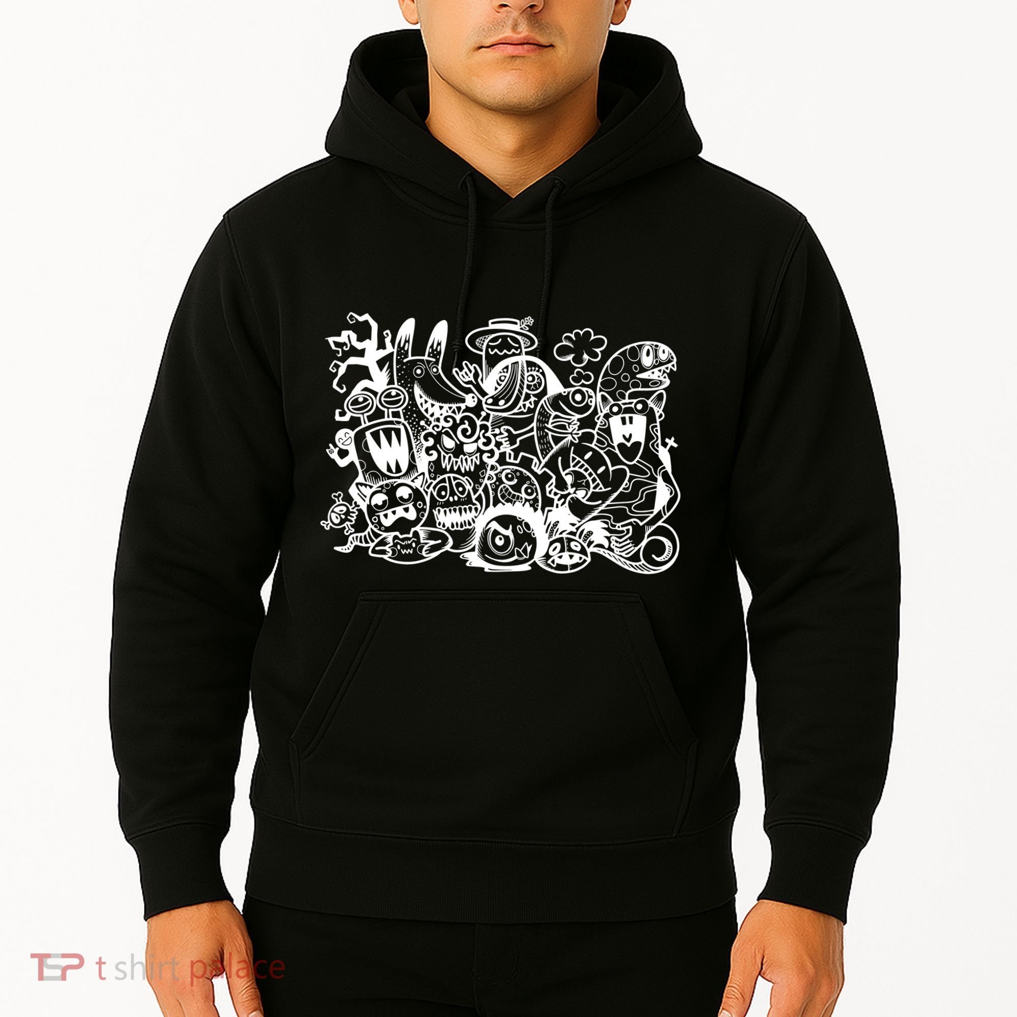 Cool Classic Cartoonish Character Group Hoodie