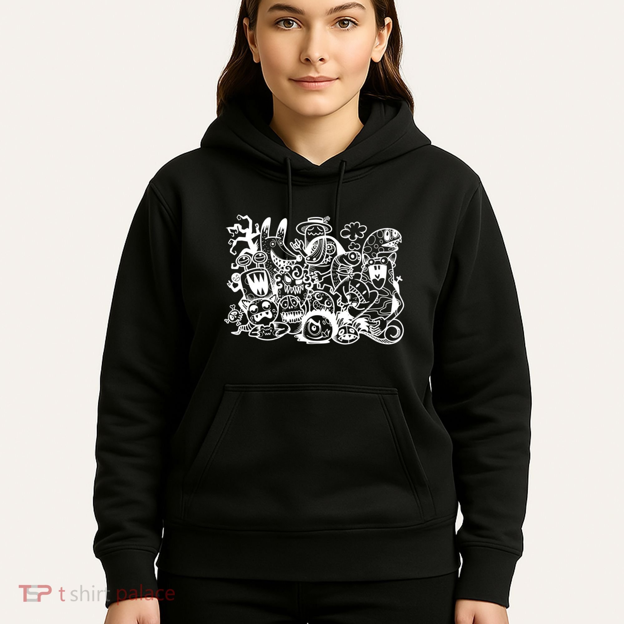 Cool Classic Cartoonish Character Group Hoodie