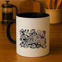 Cool Classic Cartoonish Character Group Coffee Mug thumb 4