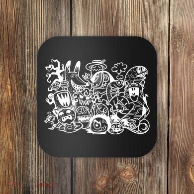 Cool Classic Cartoonish Character Group Coaster