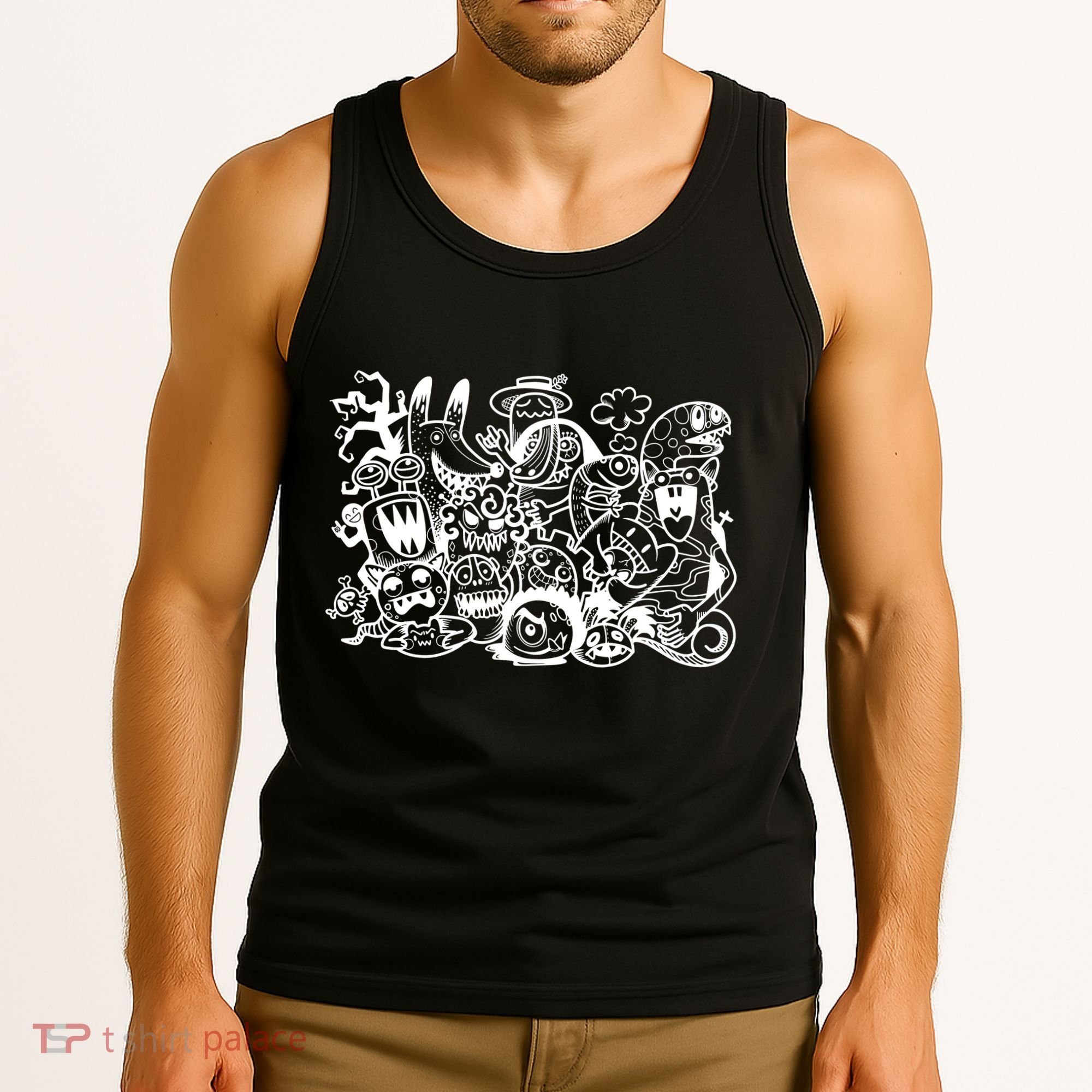 Cool Classic Cartoonish Character Group Tank Top