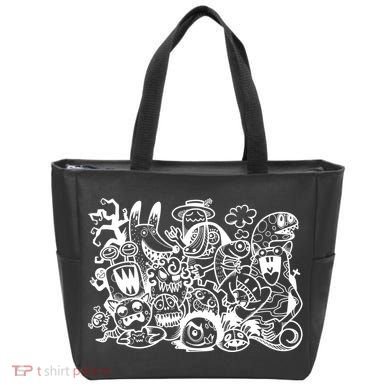 Cool Classic Cartoonish Character Group Tote Bag