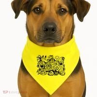 Cool Classic Cartoonish Character Group USA-Made Doggie Bandana thumb 1