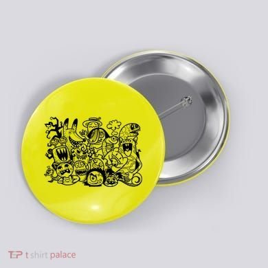 Cool Classic Cartoonish Character Group Button