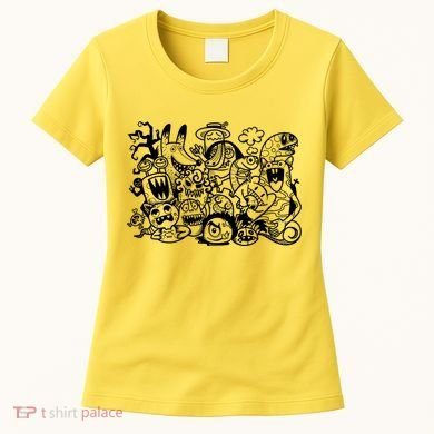 Cool Classic Cartoonish Character Group Women's T-Shirt
