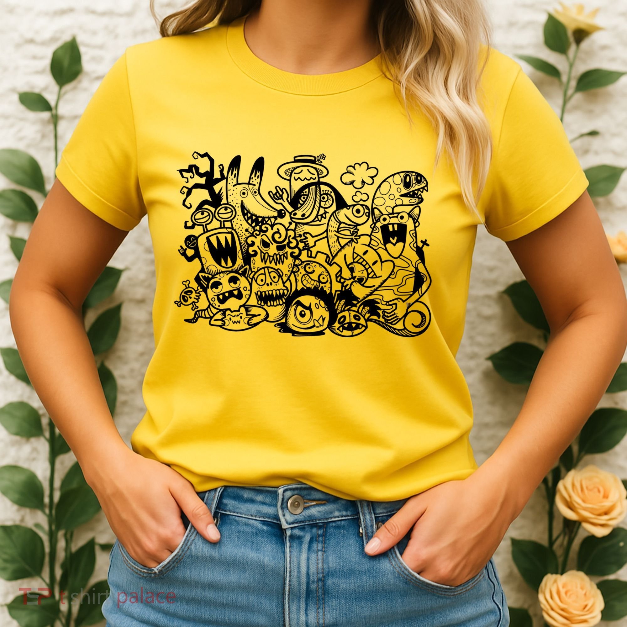 Cool Classic Cartoonish Character Group Women's T-Shirt