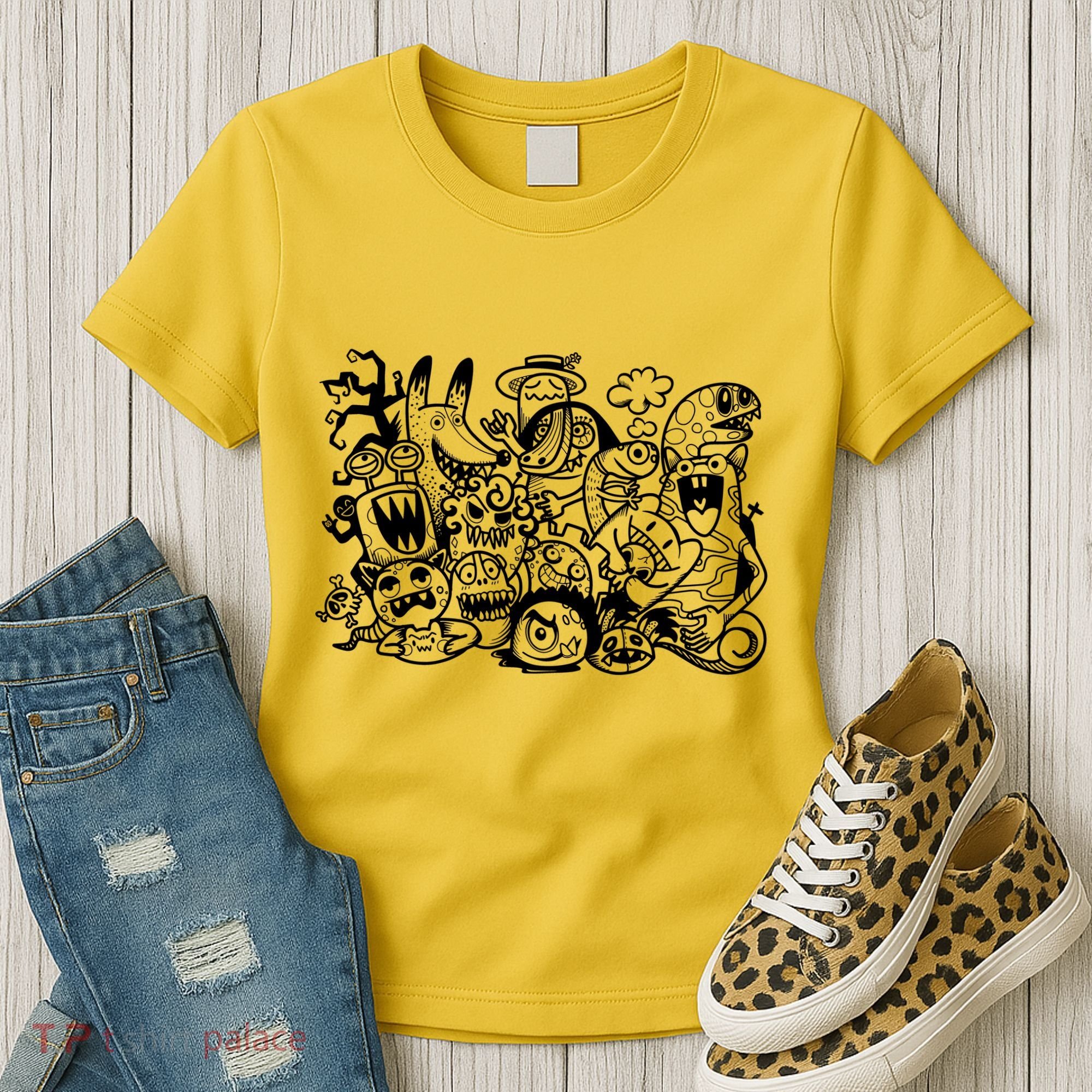 Cool Classic Cartoonish Character Group Women's T-Shirt