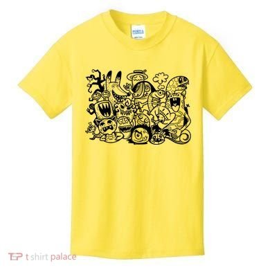 Cool Classic Cartoonish Character Group Kids T-Shirt