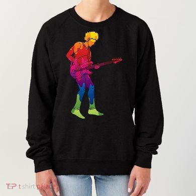 Cool Colorful Music Guitar Guy Women's Sweatshirt