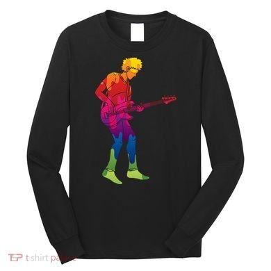 Cool Colorful Music Guitar Guy Long Sleeve Shirt