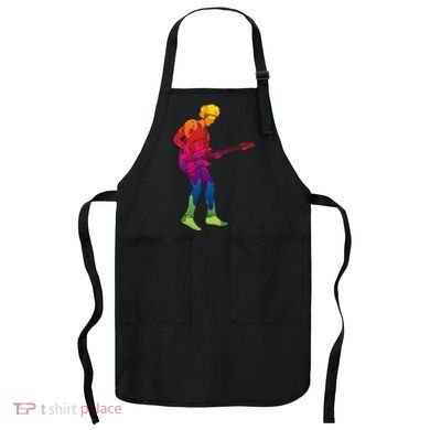 Cool Colorful Music Guitar Guy Apron