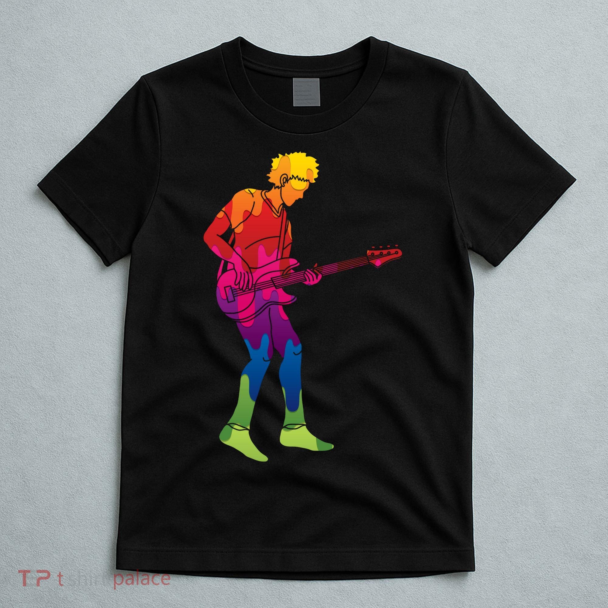 Cool Colorful Music Guitar Guy T-Shirt