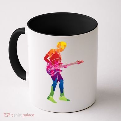 Cool Colorful Music Guitar Guy Coffee Mug