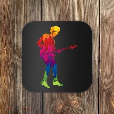 Cool Colorful Music Guitar Guy Coaster