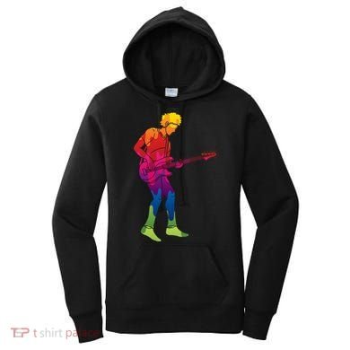 Cool Colorful Music Guitar Guy Women's Hoodie