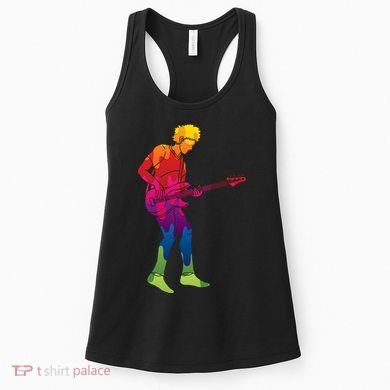 Cool Colorful Music Guitar Guy Women's Tank Top