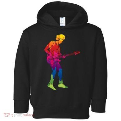 Cool Colorful Music Guitar Guy Toddler Hoodie