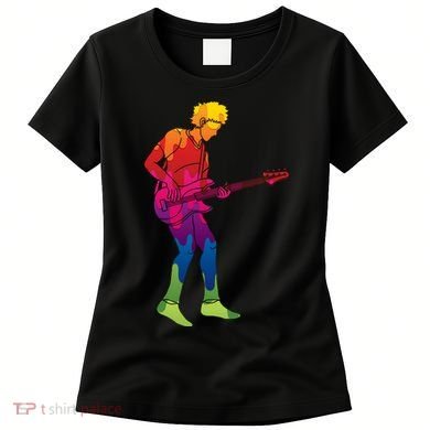 Cool Colorful Music Guitar Guy Women's T-Shirt
