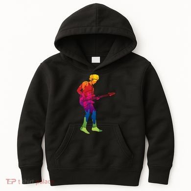 Cool Colorful Music Guitar Guy Kids Hoodie