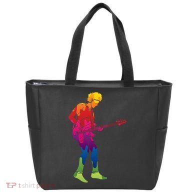 Cool Colorful Music Guitar Guy Tote Bag
