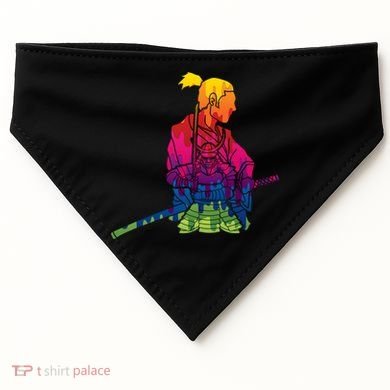 Cool Colorful Samurai Katana USA-Made Doggie Bandana