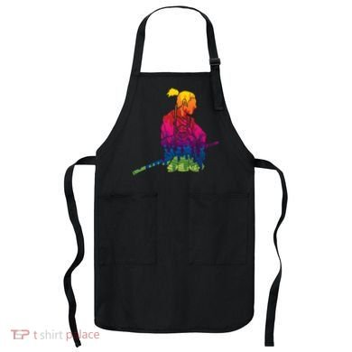 Cool Colorful Samurai Katana Apron