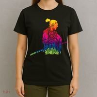 Cool Colorful Samurai Katana T-Shirt thumb 4