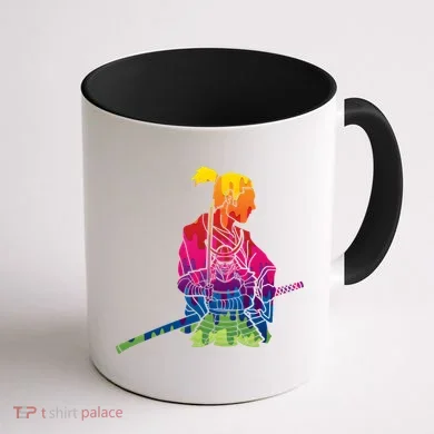 Cool Colorful Samurai Katana Coffee Mug back