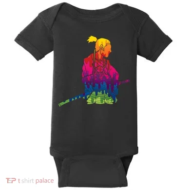 Cool Colorful Samurai Katana Baby Bodysuit