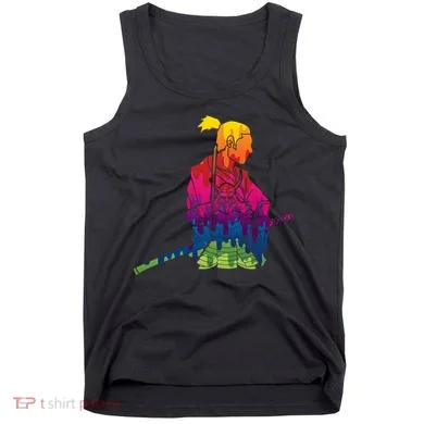 Cool Colorful Samurai Katana Tank Top