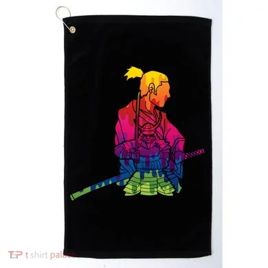 Cool Colorful Samurai Katana Golf Towel