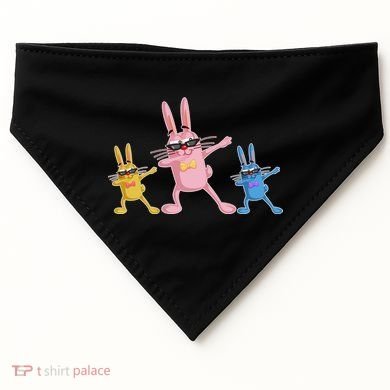 Cool Dabbing Easter Bunnies USA-Made Doggie Bandana
