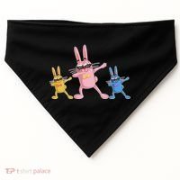 Cool Dabbing Easter Bunnies USA-Made Doggie Bandana thumb 0
