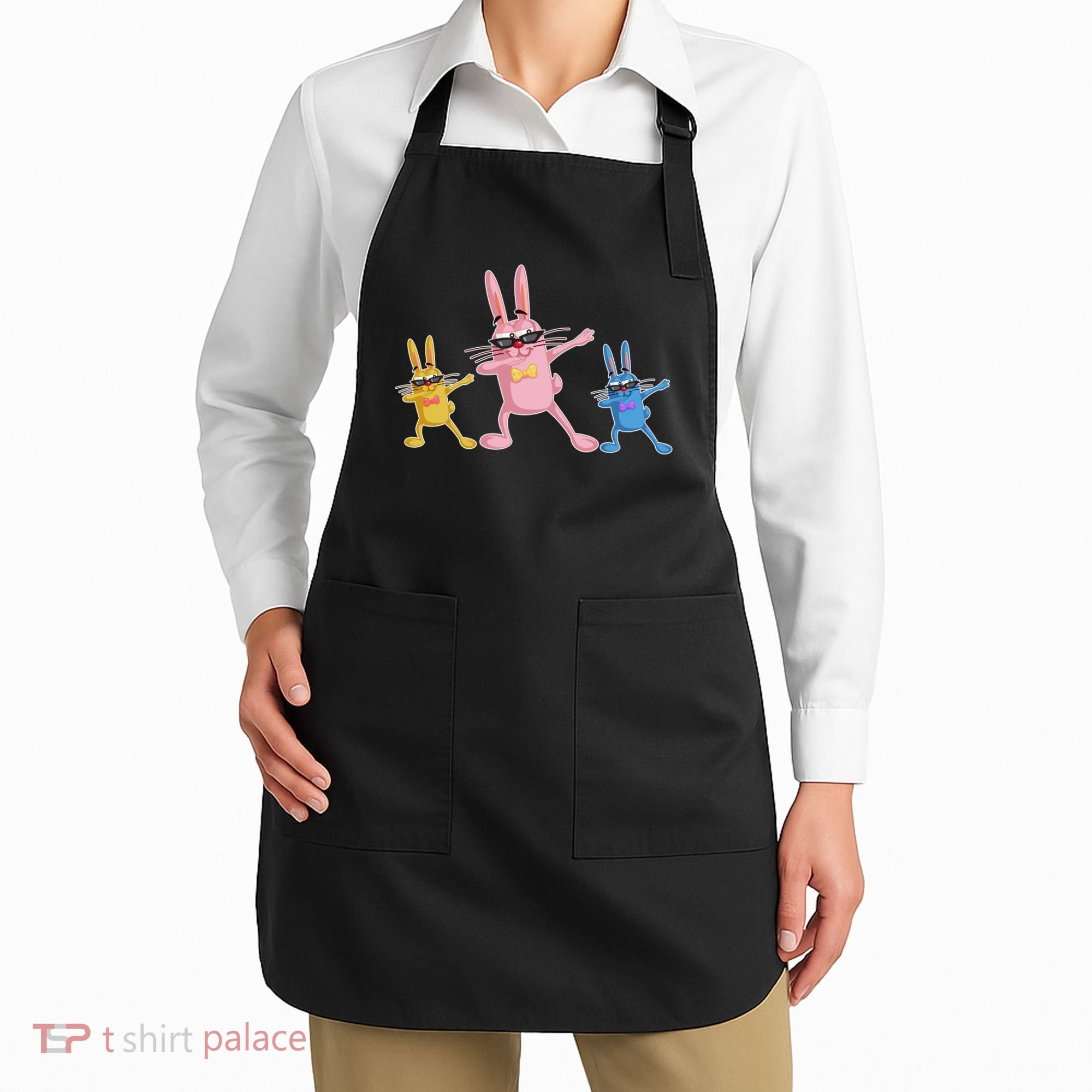 Cool Dabbing Easter Bunnies Apron