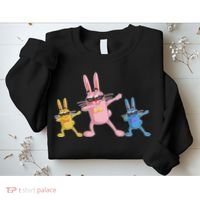 Cool Dabbing Easter Bunnies Sweatshirt thumb 2