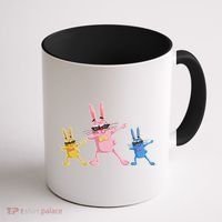 Cool Dabbing Easter Bunnies Coffee Mug thumb 1