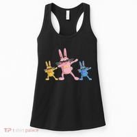 Cool Dabbing Easter Bunnies Women's Tank Top thumb 0