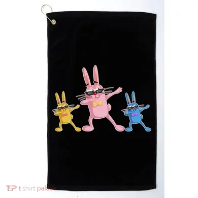Cool Dabbing Easter Bunnies Golf Towel