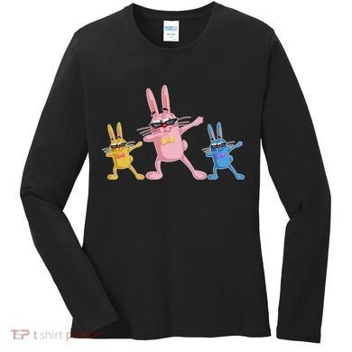 Cool Dabbing Easter Bunnies Women's Long Sleeve Shirt