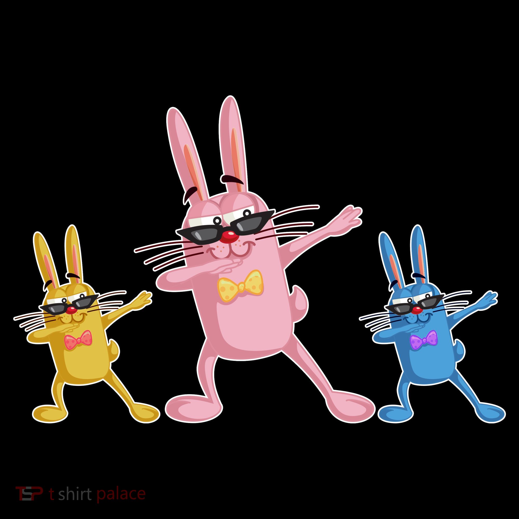 Cool Dabbing Easter Bunnies Women's Long Sleeve Shirt
