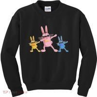 Cool Dabbing Easter Bunnies Kids Sweatshirt thumb 0