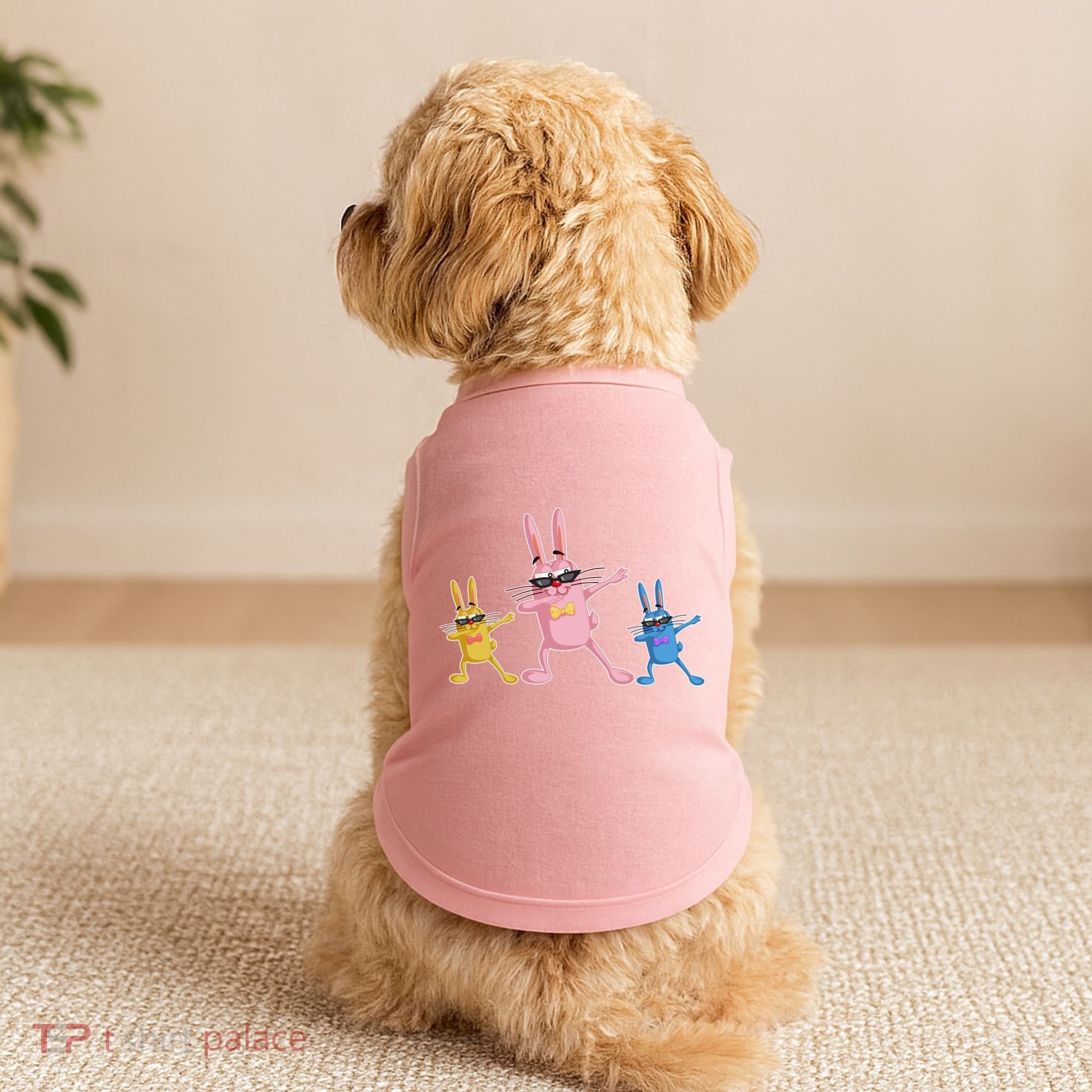 Cool Dabbing Easter Bunnies Doggie Tank