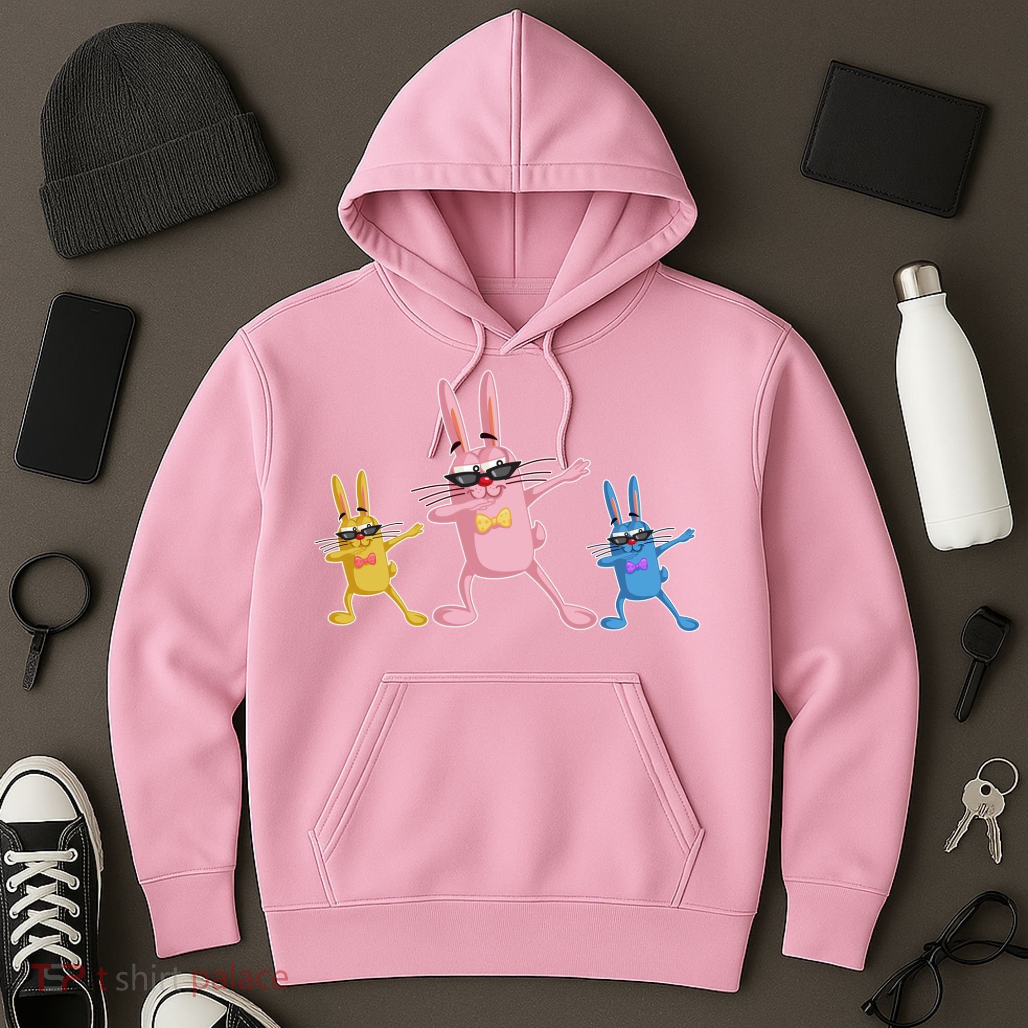 Cool Dabbing Easter Bunnies Hoodie
