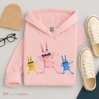 Cool Dabbing Easter Bunnies Hoodie thumb 4