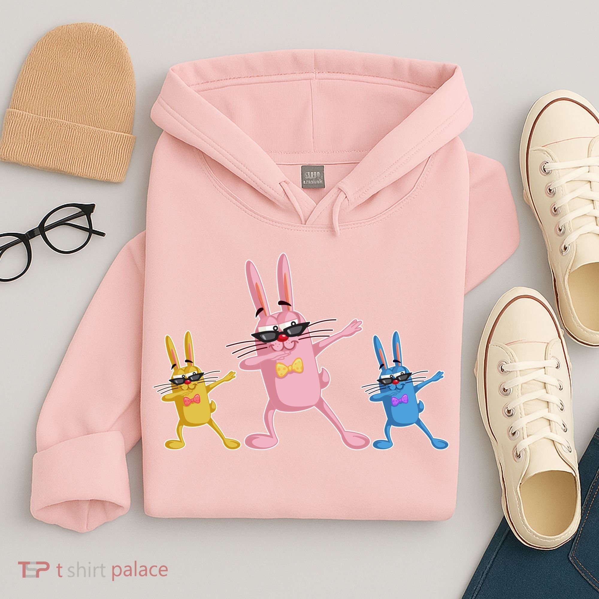 Cool Dabbing Easter Bunnies Hoodie