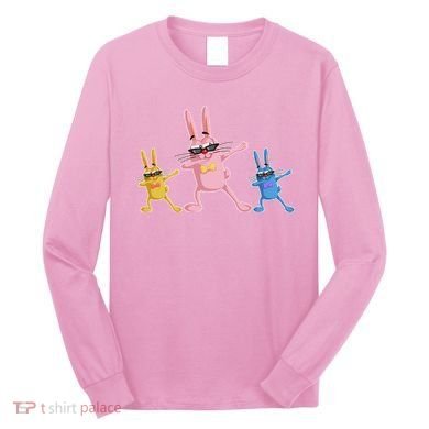 Cool Dabbing Easter Bunnies Long Sleeve Shirt