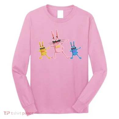 Cool Dabbing Easter Bunnies Long Sleeve Shirt